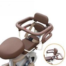 전기 자전거 유아안장 안전 시트 뒷좌석 가드 울타리 발판 오토바이 뒷자리 보조의자 보호, D. 카키색상(개폐+외부난간), 1개