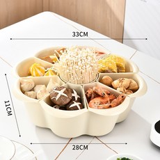 分格備菜盤 九宮格餐盤 備料盤 瀝水盤 火鍋盤 小菜盤 營業用餐具 烤肉 火鍋 廚房 配菜盤 火鍋菜, 1個, 九宮格火鍋盤（兩個以上需要宅配配送）