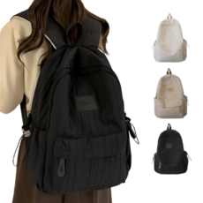 라이프윙 기저귀 가방 가벼운 경량 백팩 여대생 데일리 여행용, 블랙