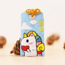 古風十字繡 DIY手工刺繡平安符掛件 歲歲平安, 1個, 喫不胖, 無繡繃 需自備