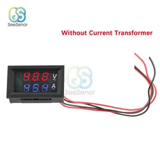 0.56 "AC 60-500V 220V 10A 50A 100A 디지털 LED 전압계 전류계 전압 전류 측정기 테스터 감지기 전류 변압, 04 AC60-500V 10A, 1