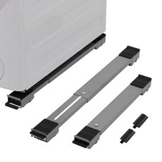 LUCKUP 튼튼한 가전제품 롤러 확장 가능한 세탁기 스탠드 가구 모바일 냉장고 베이스 슬라이더 냉장고용 및 건조기 지지대 299.4kg(660파운드) 실버 102039