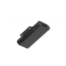 適用於 Surface Go / Go 2 / Go 3 Type C PD 15V 充電轉接頭, 轉接頭-黑, 1個, 5cm
