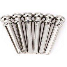 6개 세트 어쿠스틱 기타 브릿지 핀 금속 기타 황동 줄 못 브릿지 교체 부품