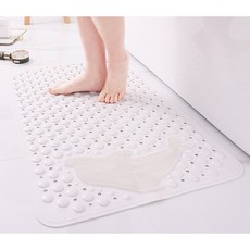 레디박스 욕실 안전 미끄럼방지 돌고래 욕실 매트 대형, 화이트