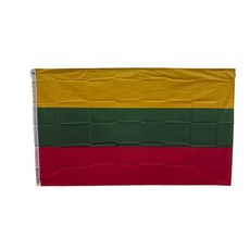 리투아니아 국기 Lithuania flag 90x150cm 폴리에스터 90g 금속 고리 이중 스티치 마감, 1개, YELLOW+GREEN+RED