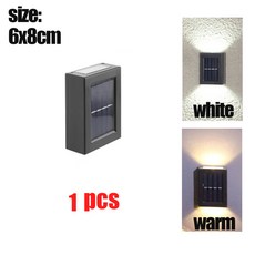 116PCs 스마트 솔라 LED 야외 조명 방수 정원 장식 램프 발코니 정원 거리 벽 조명 야외 솔라 램프, [16] 1PC Small 2LED, [01] White Light