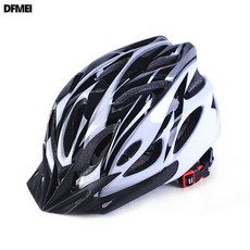 DFMEI 普通一體單車自行車騎行頭盔一體成型男女山地車騎行滑步車頭盔, 1個, 黑白:均碼