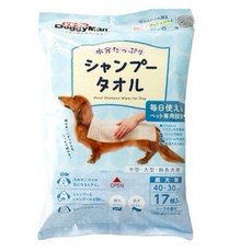 DoggyMan 犬用乾洗澡濕巾 17抽/超厚濕巾/超大張, 1個, 17個裝