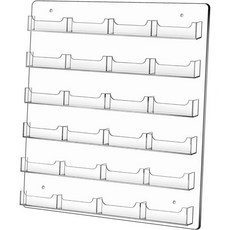 12043000 명함 거치대 케이스 꽂이 MERIGLARE 홀더 카드 오가나이저 여러 개의 수평 스페이스 세이버 멀티 포켓 스티커 디스플레이 스탠드 투명 24포켓
