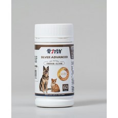 骨力勁 SILVER ADVANCED 添加玻尿酸 犬貓關節肌肉骨骼保健營養品 60錠, 1個
