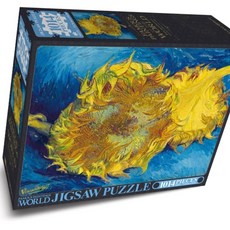 직소퍼즐 두송이 장식소품 해바라기 명화 1014피스 초 53254PC 1(ea), 단품/1014PCS