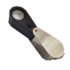 보석 돋보기 휴대용 유리 접이식 골동품 보석상 포켓 식별 금속, 60배