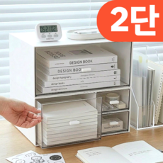 르오망 책상 정리함 데스크 오거나이저 소품 정리 수납함, 1세트, 화이트