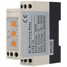 ABJZ 과전압 및 보호기 DC 48V 릴레이 35mm 모터용 LED 조명 포함) 52-68V 40-56V(DC48V), 01 DC 48V