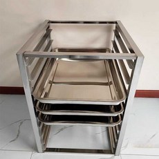 퇴식대 식판 61cm 트레이 잔반 처리대 5단 스테인리스 음식물 선반, 6단 트레이 (48cm)