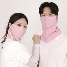 로워프라이스 쿨핏 넥마스크 자외선차단 골프 쿨링 페이스커버, 2개, 핑크