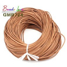 1/1.5/2/2.5/3mm 5M 가죽 코드 라운드 로프 문자열 수제 DIY 팔찌 목걸이 쥬얼리 공예 액세서리 만들기, [00] 1.5mm 5meters, [00] Brown