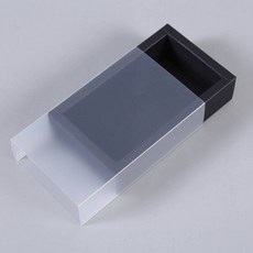 10pcs 서리로 덥은 PVC Windows 멀티 크래프트 종이 선물 상자 패키지 웨딩 파티 쿠키 사탕 절묘한 서랍 용품, Inner 6.5x6.5x3cm, Black