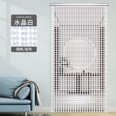 구슬 문발 커튼 가리개 구슬골드 비즈발 출입문 현관 입구 중국집, 1개, B. 원주 투명