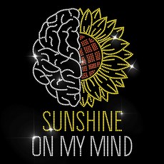 1개 유리 핫픽스 라인스톤 다리미 부착형 아플리케 의상 액세서리 (옷 가방 바지용) 해바라기 무늬 297x210mm, 혼합색