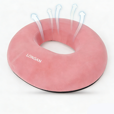 記憶棉坐墊 辦公室久坐減壓護腰美臀 舒緩尾椎骨 痔瘡保護 透氣加厚椅墊, 粉色女款, 1個
