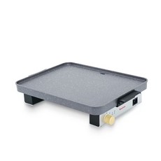 Taiwanis 分離式電烤盤 40x30cm大面積 麥飯石不沾塗層 兩段火力 瀝油孔設計 防燙把手, THL-85E