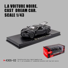 DFMEI 三開門Rross-Country合金仿真越野跑車模型兒童回力玩具小汽車, 如圖, 黑色-黑夜之聲【底座彩盒裝】