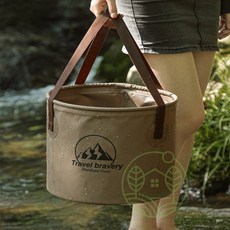 다프룸 설거지가방 20L 원형설거지통, 카키