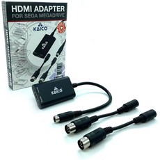 카이코 SEGA 제네시스 080p HDMI 어댑터 세가 메가드라이브와 함께 사용 S 비디오 출력 지원 PAL 및 NTSC 콘솔 69 또는 43의 화면 비율 스위치