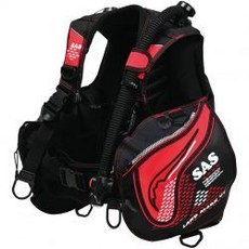 游龍潛水 SAS LAND MARK UT BCD 旅行浮力調整背心，加送防水袋, 紅/黑色,S