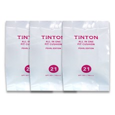 틴톤 올인원 핏 펄 에디션 쿠션 파운데이션 리필 12g, 21호핑크베이지, 3개