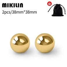 재사용 가능 스테인레스 스텐 스틸 아이스 큐브세트 위스키 냉각 금속 맥주 칵테일 와인 빠른 바 액세서리, 04 2pcs 38mm gold