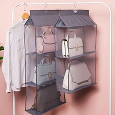 핸드백 그레이 정리함 가방 가방정리함 가방보관함 모자정리대 2단 uni+2669cc