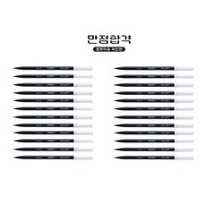 라인플러스 만점합격 컴퓨터용 싸인펜, 검정, 20개입