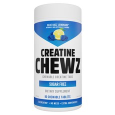 PURE VITA LABS Creatine Chewz Blue Razz Lemonade 可咀嚼錠, 1個, 80錠