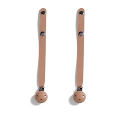 [쁘띠윙스] 쪽쪽이 스트랩/홀더 실리콘홀더 노리개 젖꼭지 클립 치발기 떨어짐방지, 스트랩, 카라멜, 2개