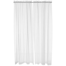 Pairs to Go Victoria Voile 거실용 모던 시어 로드 포켓 창문 커튼 (패널 2개) 149.9cm x 241.3cm(59 95인치) 화이트 189773 3