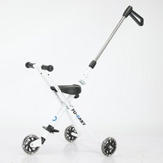 접이식 어린이 유아 트라이크 유모차 휴대용, 흰색 3륜