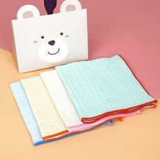 아이품고 베베 이중 요루 거즈 손수건 4종 세트, 없음, 1개