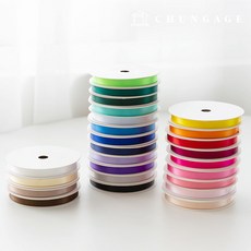 공단 리본 끈 포장 리본 테이프 공예 10mm 25종 1마, 25) 블랙