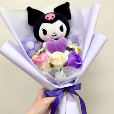 산리오 인형 킨더조이 장미꽃 비누꽃 꽃다발 졸업식 학예회 발표회 재롱잔치 생일 시나모롤 폼폼푸린 마이멜로디 쿠로미 헬로키티, 추가안함