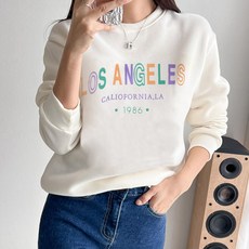 마이쏭 여성 컬러레터링맨투맨(기모)