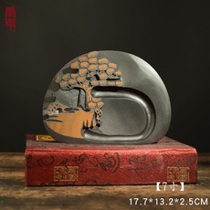 문방사우 자석벼루 서예 붓글씨 서예용품 원석 용품, 7인치풍경벼루