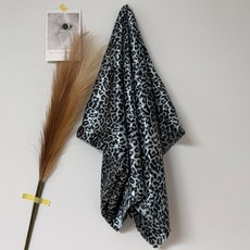 CRT 024 탐나요 트윌 새틴 호피 무늬 원단 패턴 패브릭 레오파트 대폭 지브라 천, 1개, 레오그레이