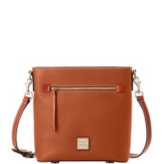 Dooney & Bourke 여성용 크로스바디 백 페블 그레인 가죽 크로스바디 메신저 백 지퍼 포함 캐러멜. 150727