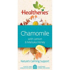 헬씨리스 캐모마일 레몬 & 마누카 허니 티 티백 Healtheries Chamomile Lemon & Manuka Honey Tea, 1개, 20개입, 2.4g
