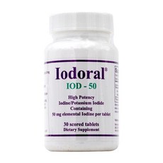 옵티목스 아이오도랄 IOD 50 하이 포텐시 아이오딘/포타슘 요오드화물 30 스코어드 타블렛, 30 스코어드 타블렛정, 2개