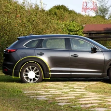 Mazda CX9 2016-2022 용 전면/후면 자동차 휠 아치 몰딩 펜더 눈썹 액세서리, 04 rear right