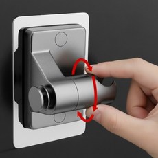 라이크토브 샤워기 거치대 무타공 각도조절 걸이, 그레이